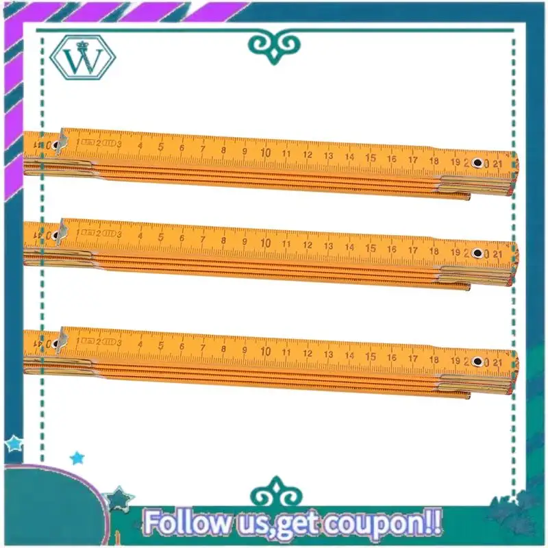 A75Q-3X Portable Carpenter Wooden Folding Ruler 100Cm/39Inch
