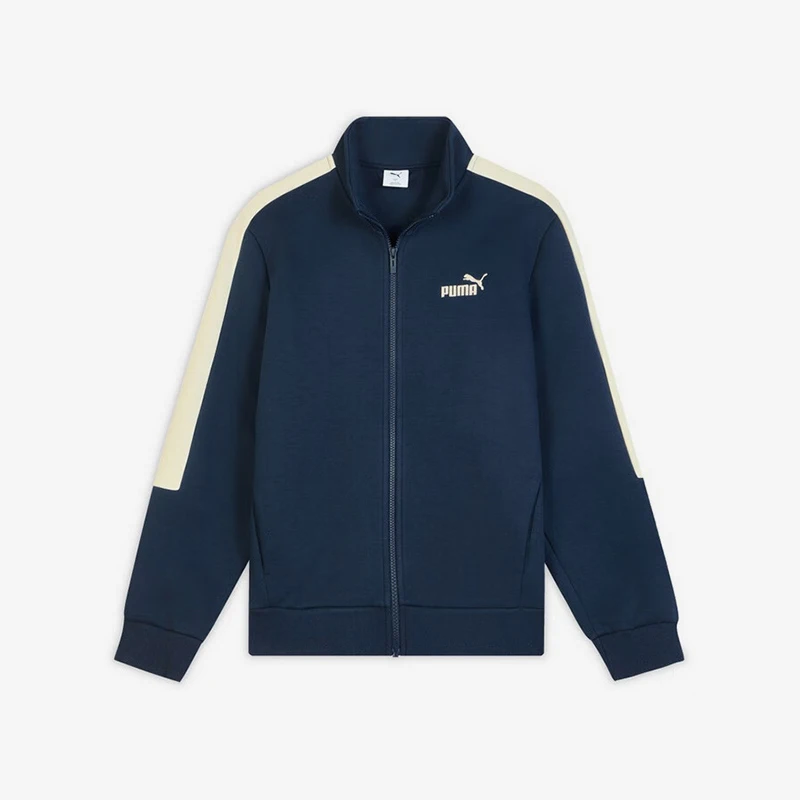 Puma genuine comfortable men's spliced stand up collar knitted sports zipper jacket 693525-14