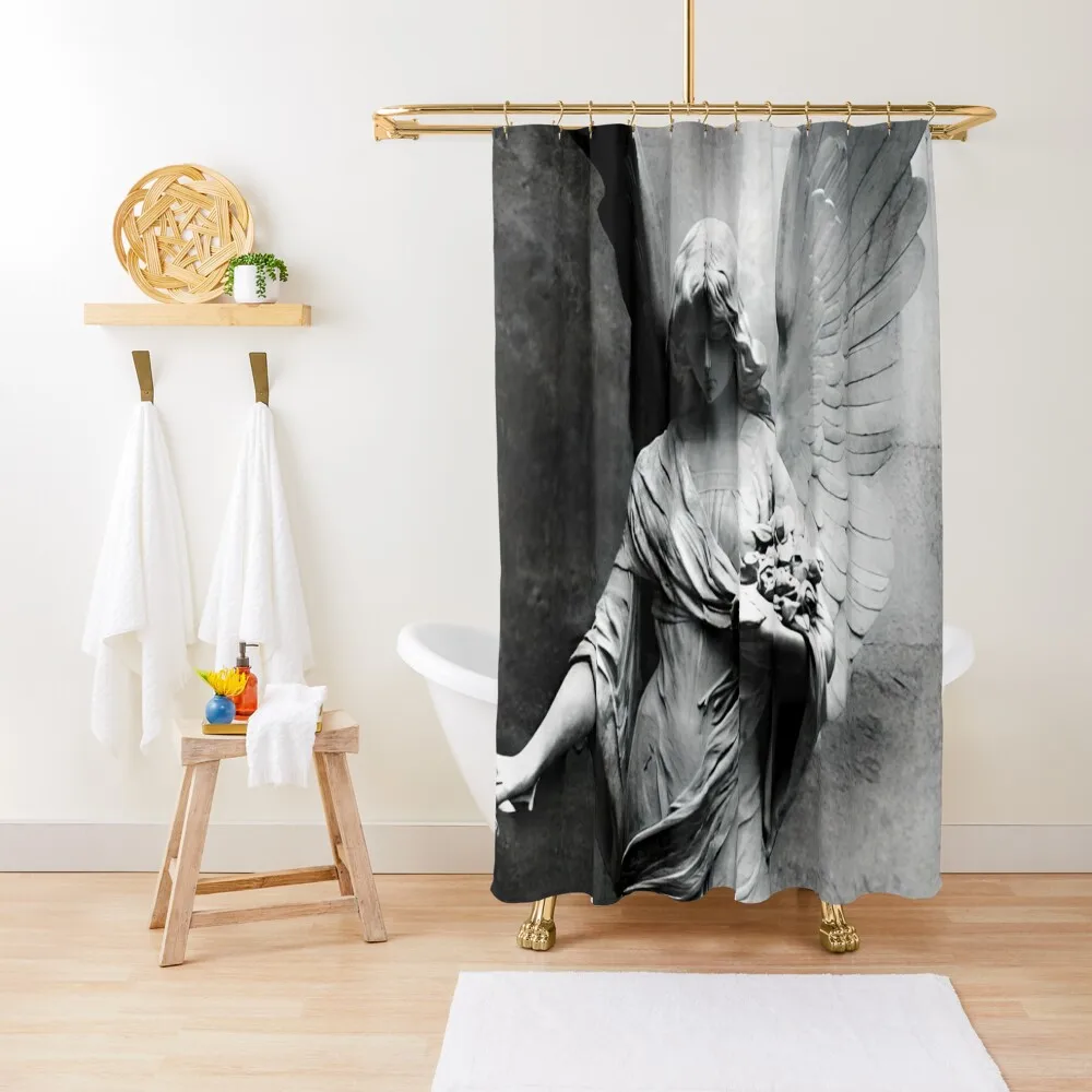 

statue of an angel Shower Curtain Waterproof Bathroom Shower Funny Shower Waterproof Curtain