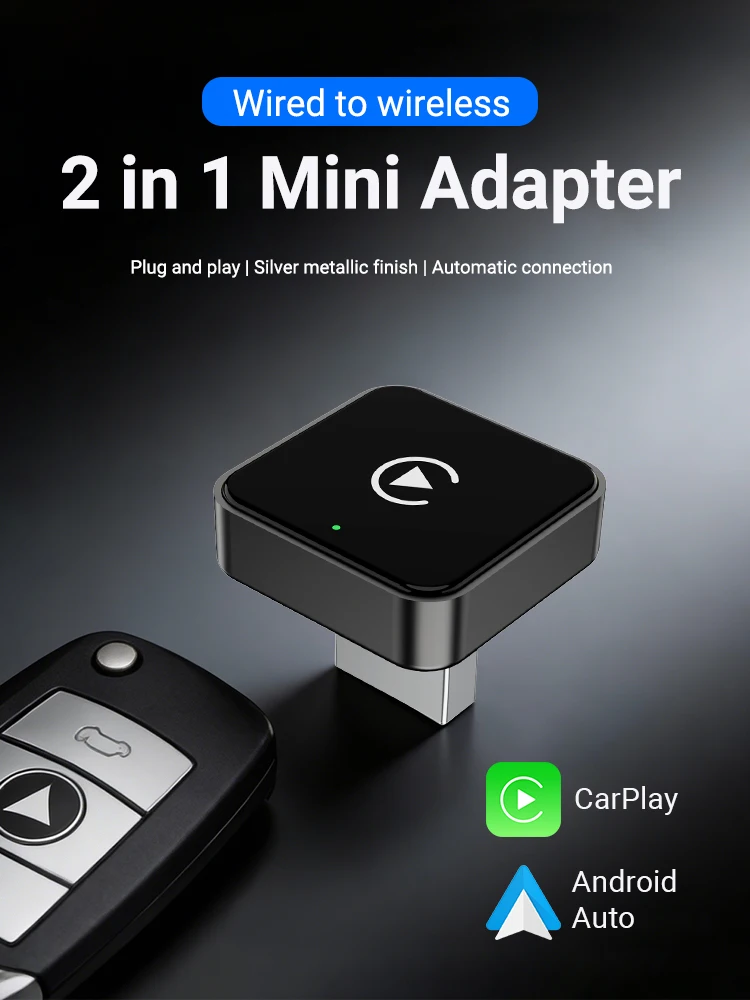 XUDA 2026 Nieuwe Draadloze Carplay en Android Auto 2-in-1 slimme Mini Box WIFI BT Auto Connect voor Toyota Volvo Benz MG Kia Mazda Ford - afbeelding 2