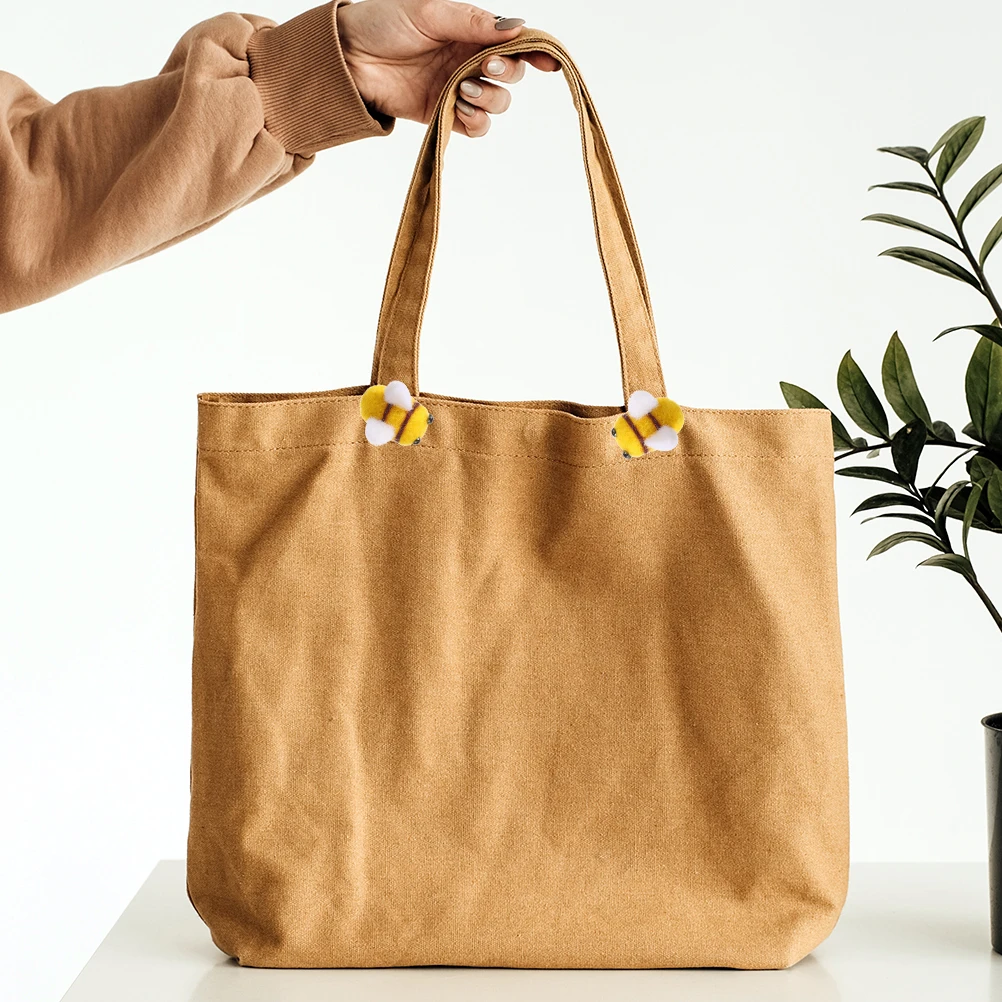 

5pcs Wool Felt Bee Crafts Lovely Yellow Decoration Accessories for DIY Sewing Projects Miniature Felt Bee Ornament Handmade