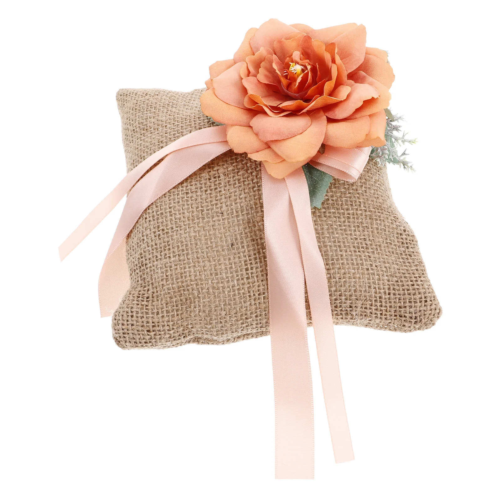 

Rustic Square Ring Cushion Ring Pillow for Wedding Engagement Proposal Decorative Ceremony Party Supplies Wedding Ornament