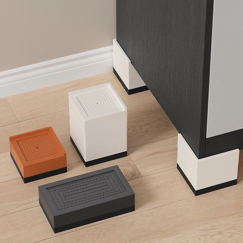 

The Essential Furniture Riser Set: Stackable, Provides Non-Slip Grip & Moisture Protection for Various Legs