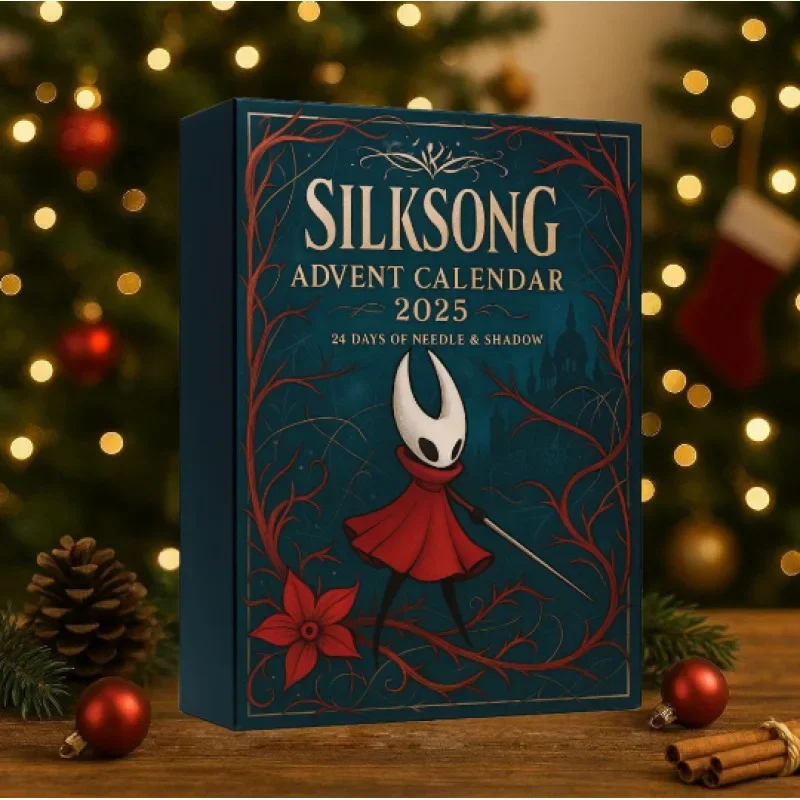 Hollow Knight Adventskalender, Anime-Actionfiguren, Atmosphäre, dekorativ, Cartoon, Neujahr, 24 Tage, Countdown, Überraschungsbox, Geschenke