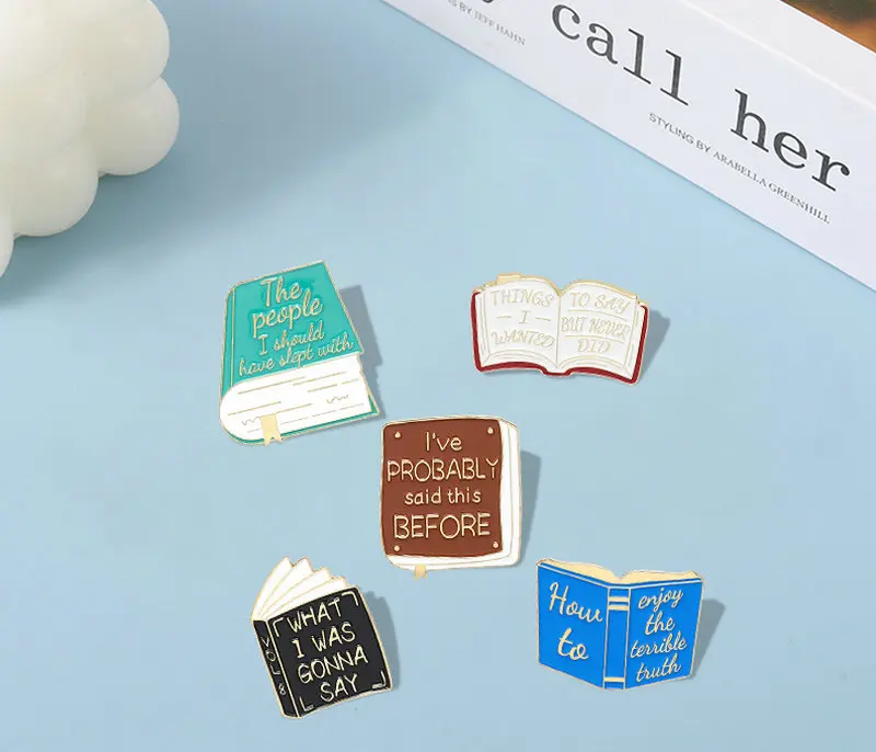 Funny Library Enamel Pins Custom Memes Books Brooches Bag Clothes Lapel Pin Badge Introverts Jewelry Gift for Friends