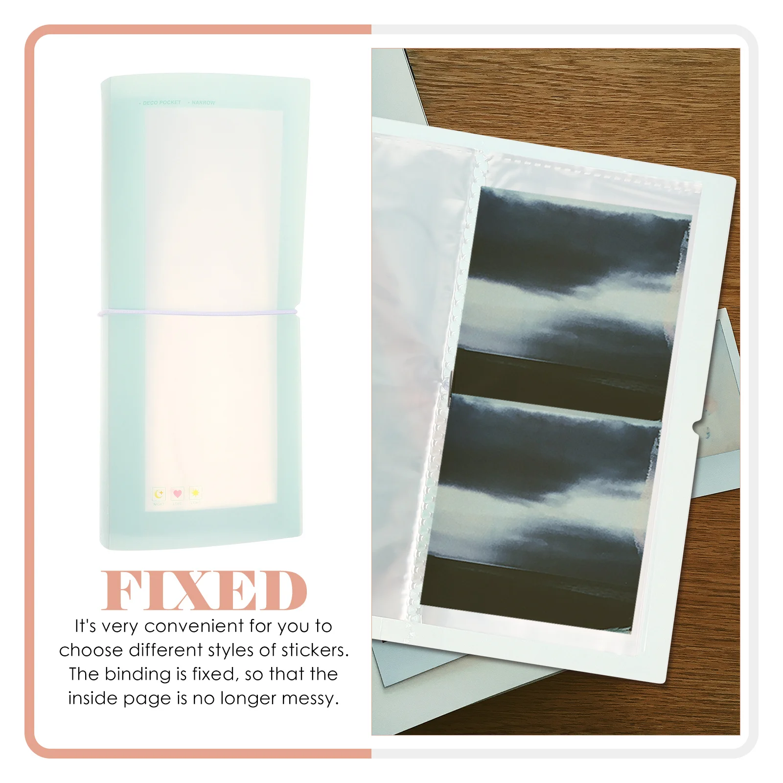 

2Pcs Decals Organizing Album Sticker Collecting Holder with Clean Layout Perfect for Student Supplies and Crafts