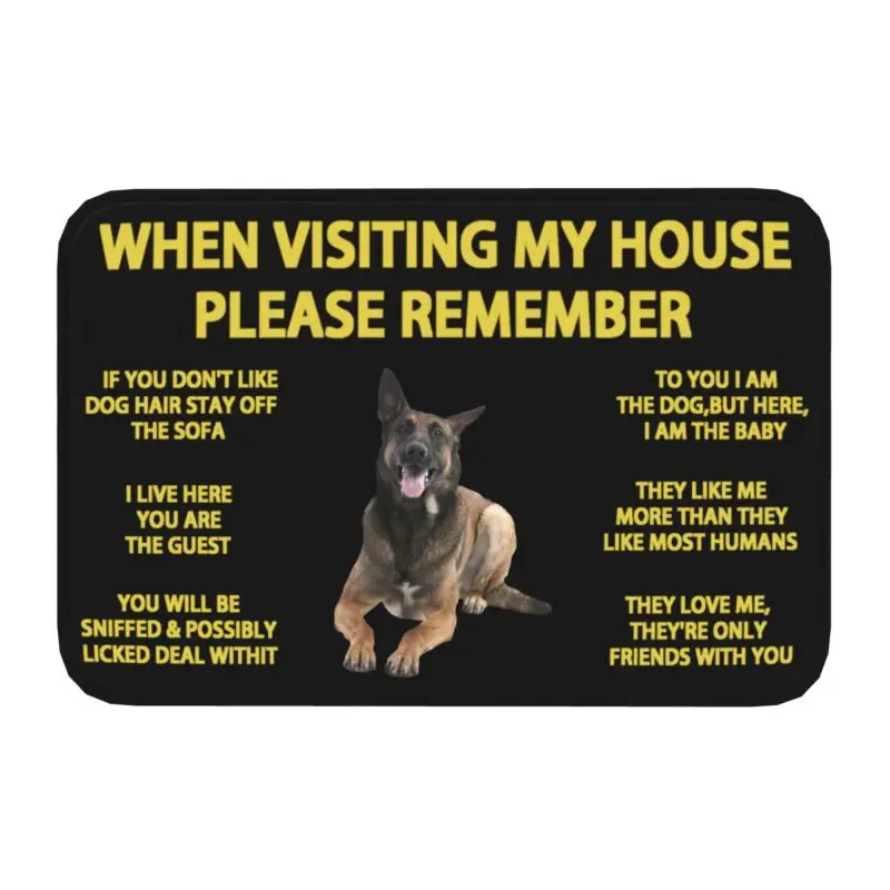 Belgian Shepherd Dog Malinois Front Floor Door Entrance Mats Outdoor Kitchen Bathroom Doormat Bedroom Carpet Rug