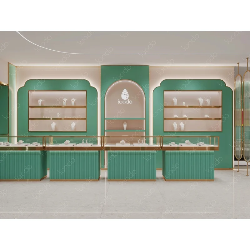 custom.Sundo Modern Eco-Friendly Customizable Materials Jewelry Design with Counter Display Cabinet and Storage Furniture