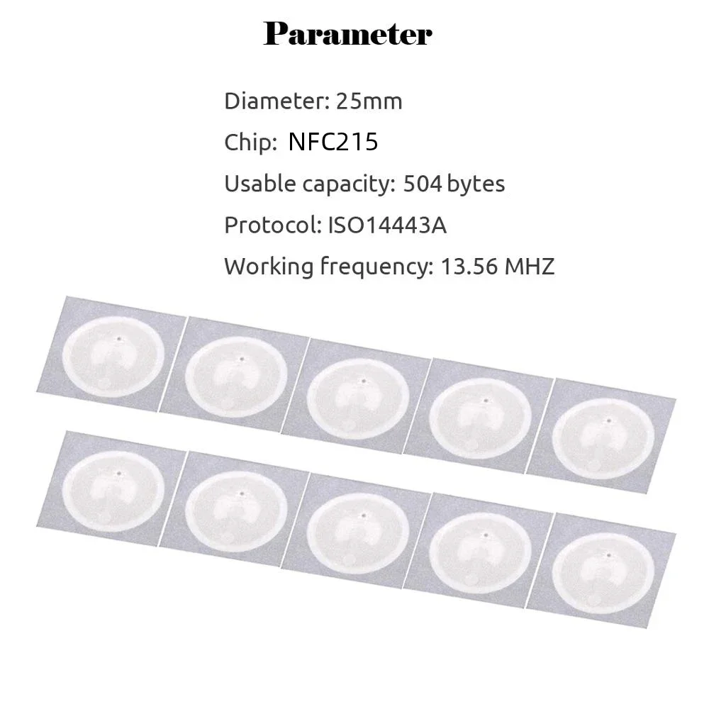 5YOA 100pcs NFC Tag NFC215 Label 215 Stickers Tags Badges Sticker 13.56mHz for huawei share ios13 personal automation shortcuts