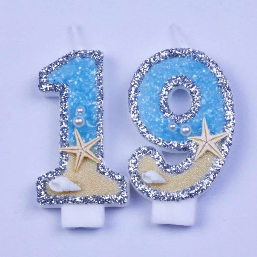 New Summer Beach Starfish Creative Birthday Cake Plugin Candle Party Anniversary Cake Plugin Decoration candles home decoration