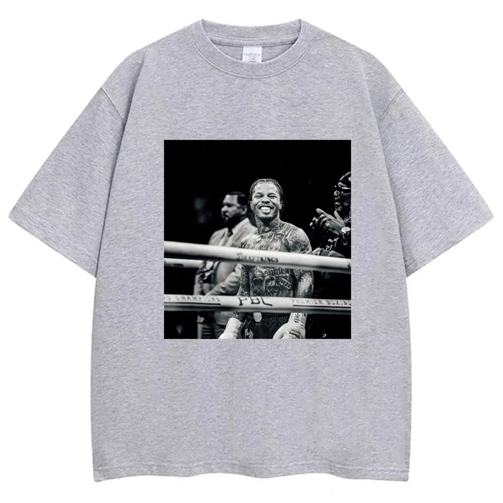 

T-shirt En Coton Imprimé T-shirt De Boxe À La Mode Vintage T-shirt Ample Pour Hommes Streetwear