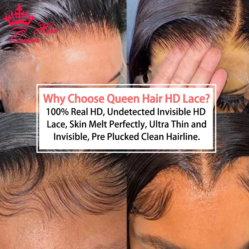 Real HD Deep Wave Curly Frontal Only 13x6 13x4 7x7 5x5 4x4 Closure Raw Human Hair Melt Skin Invisible Lace Queen Hair Official