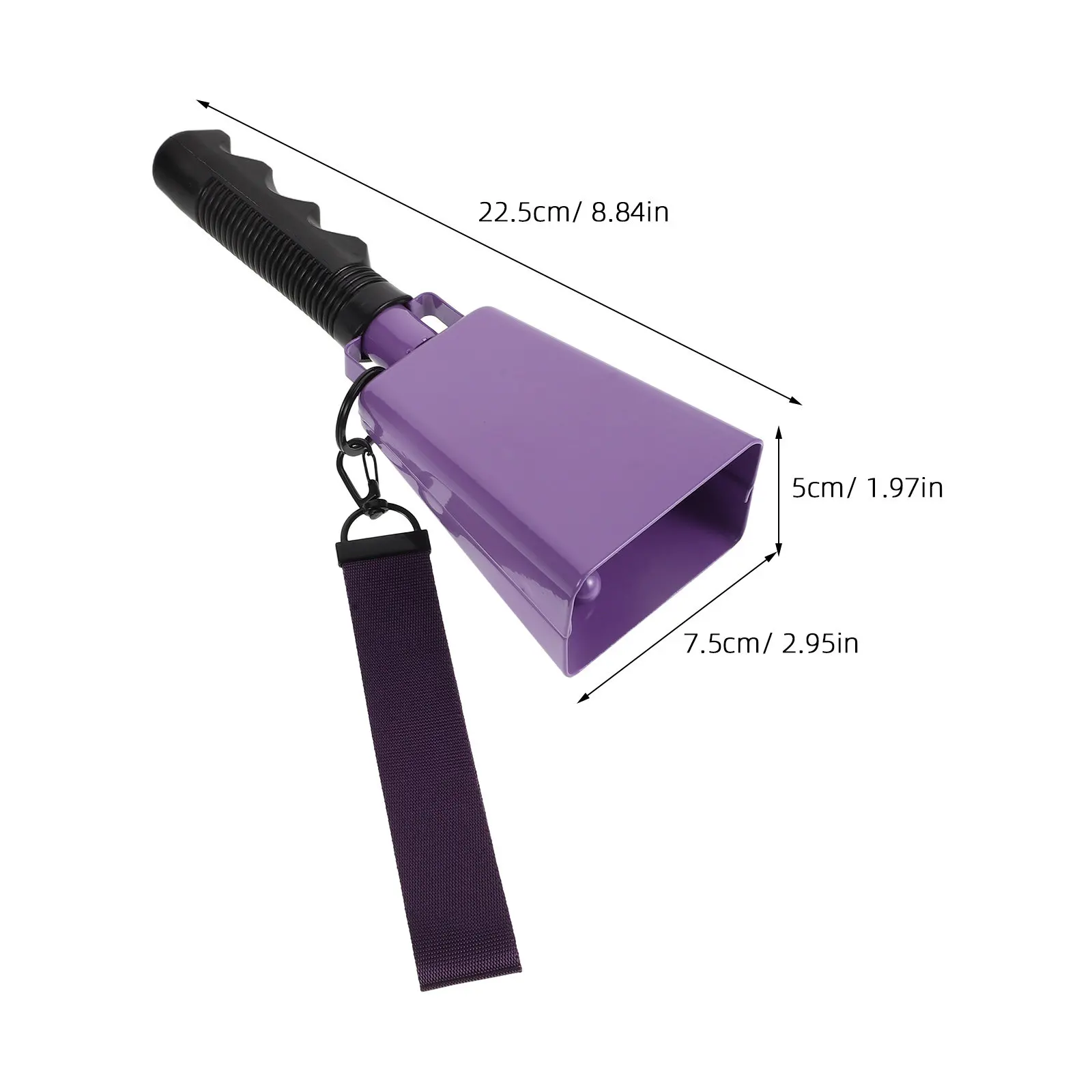 Large Cowbell Cheering Cowbells for Sporting Events 9 Inch Loud Bell Football Game Accessories Handheld Metal Cowbell Noise