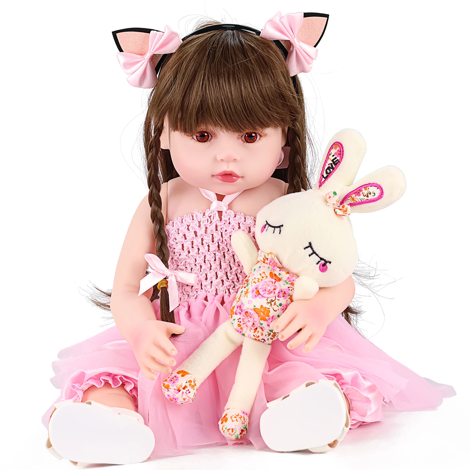 

New 50CM 20Inch bebe reborn de silicona Realistic Soft Silicone reborn Baby Doll Girl Birthday Gift for Kids