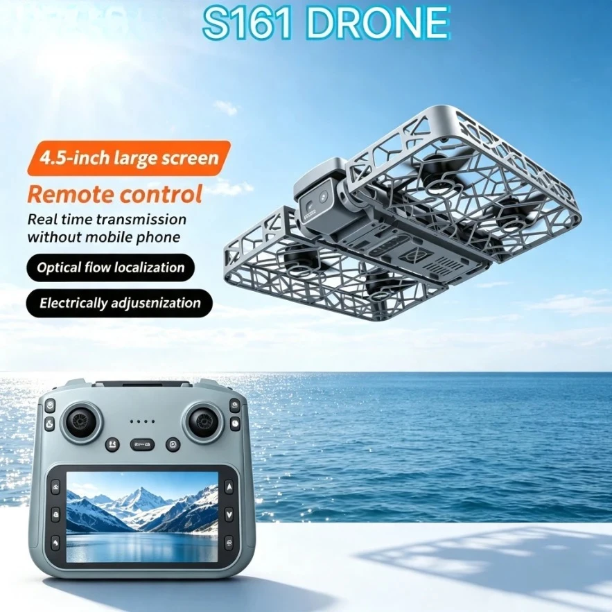 Original S161 GPS Foldable Drone 8K Dual Camera Brushless Optical Flow Human Tracking Gesture Shoot Headless Mode RC Quadcopter