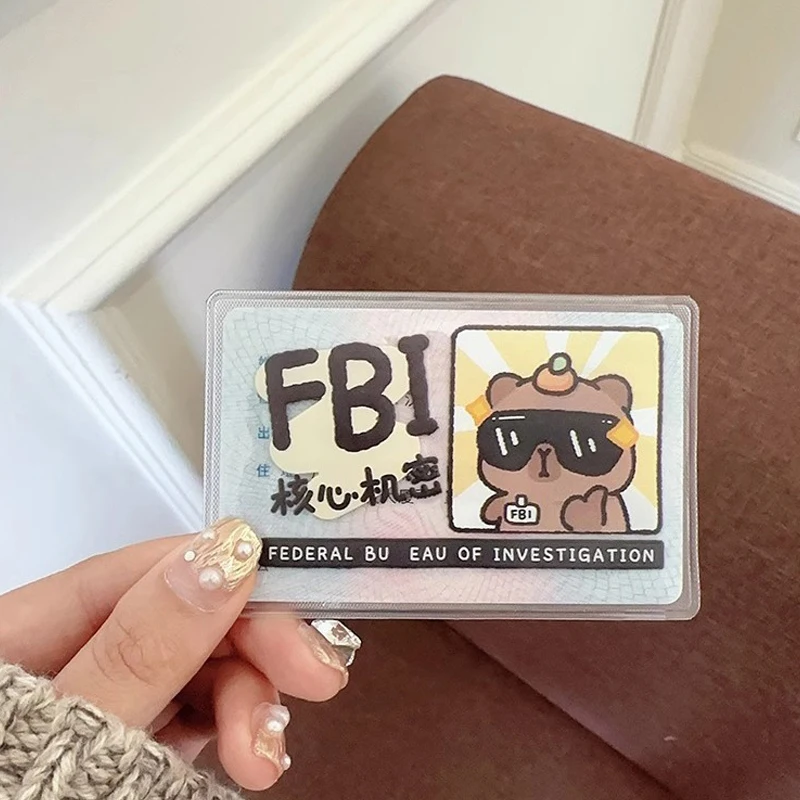 Creative Capybara Face Blocking ID Card ID Card Holder Campus Card Blocking Non-transparent Protective Sleeve