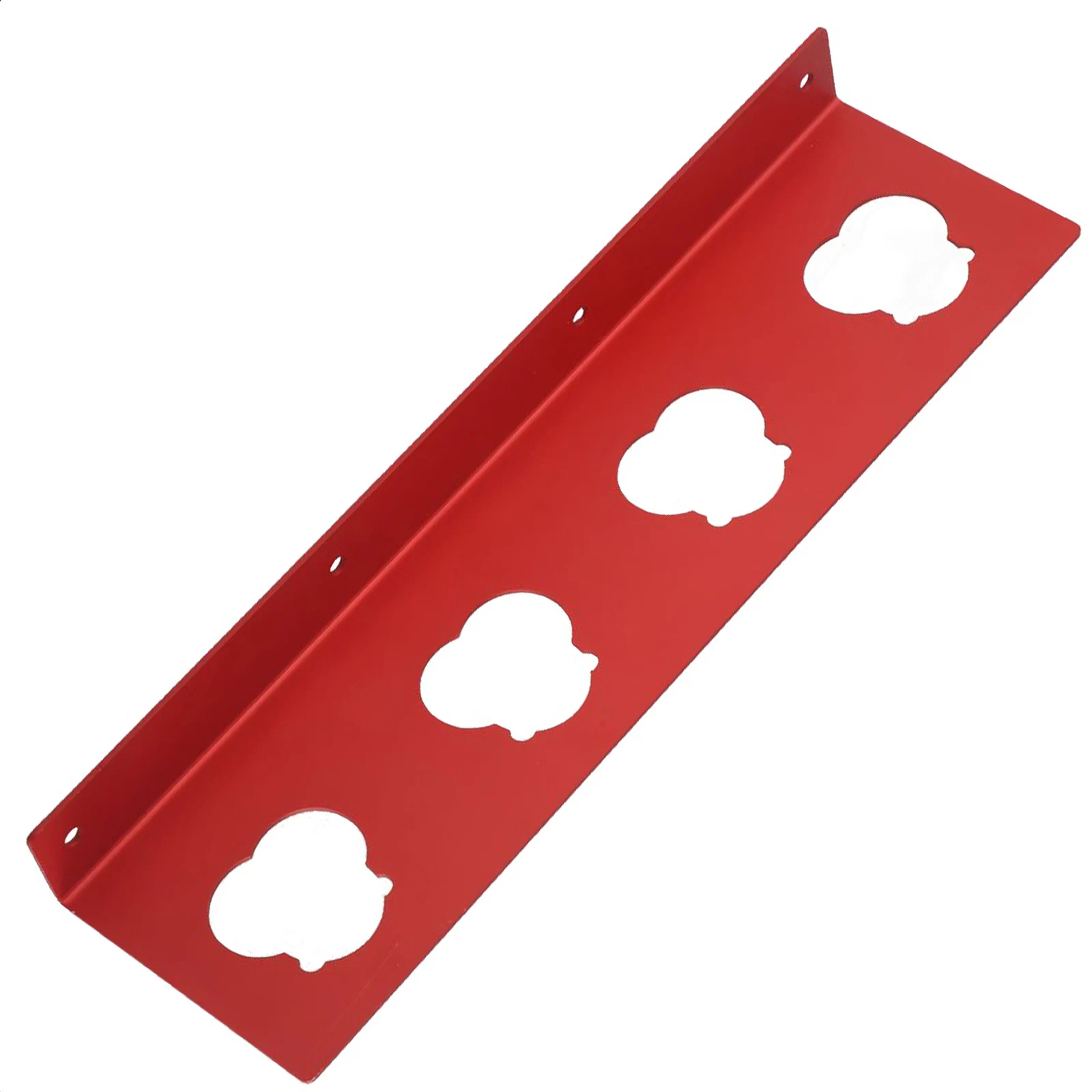 1PC Battery Holder Powder Coated In Wrinkle Red CNC Plasma Cut For Milwaukee-M12 Red Battery Holder Wall Mount With 4 Slots