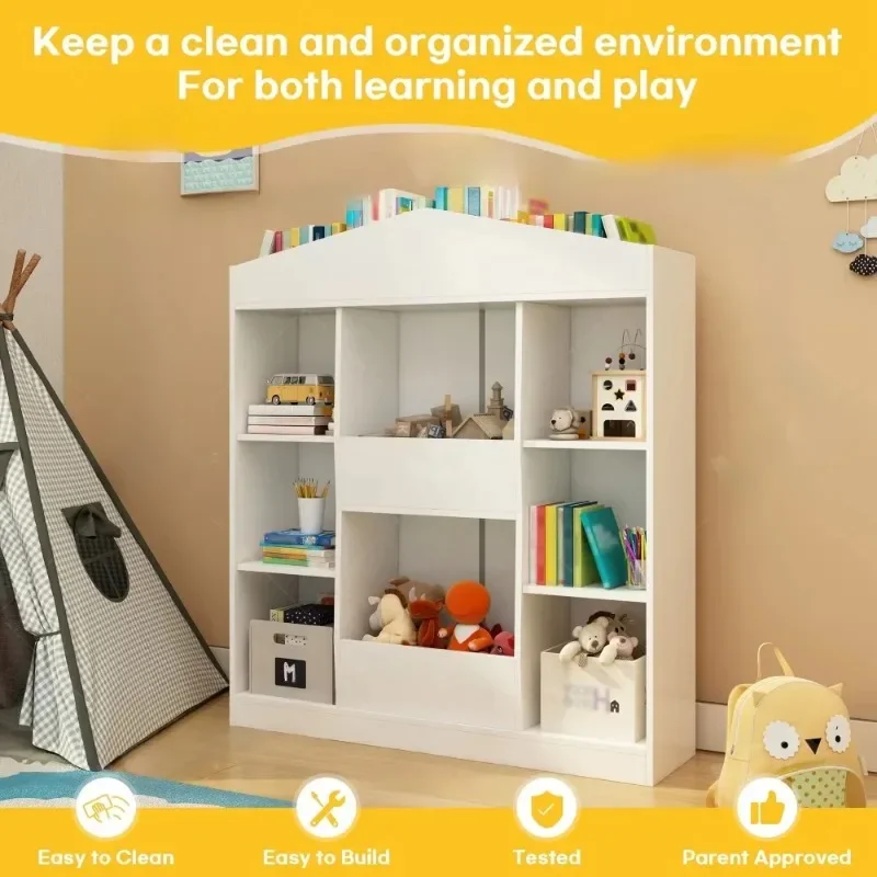 White Wooden Kids Bookshelf Ca - Office Furniture Usa 评论和价格