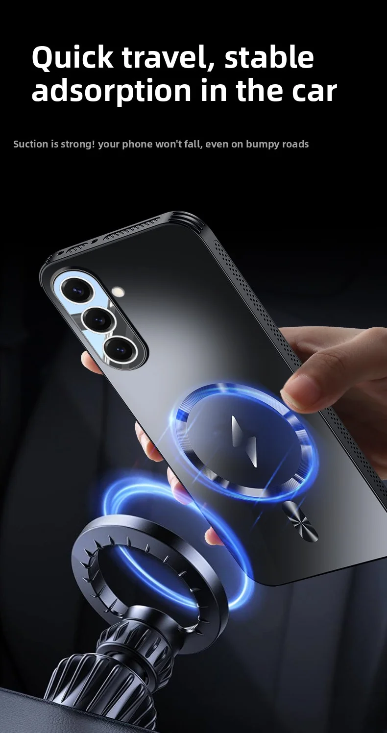 Etui na Samsung Galaxy S26 Ultra, twarde, matowe, z magnetycznym mocowaniem do ładowania bezprzewodowego, z ochroną obiektywu, tylna obudowa na Samsung S26 S25Plus. — zdjęcie produktu 4