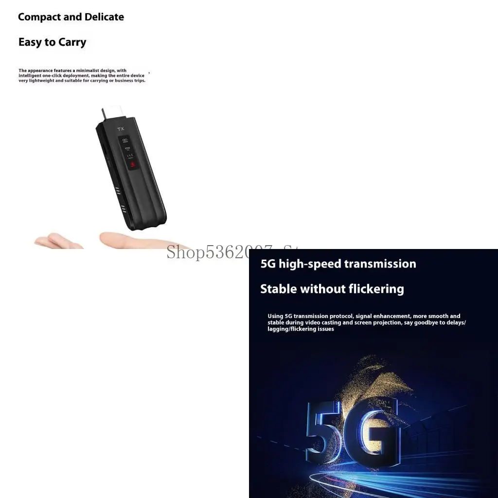 Беспроводная передатчик HDMIS 1080p Потоковое устройство для телевизионного монитора ПК Ноутбук 40JB