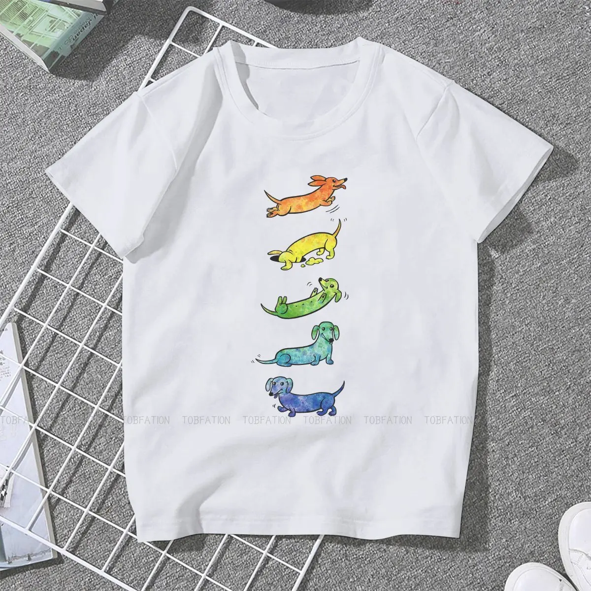 Sausage Dog TShirt for Woman Girl Watercolor Dachshunds Soft Leisure T Shirt High Quality New Design Fluffy