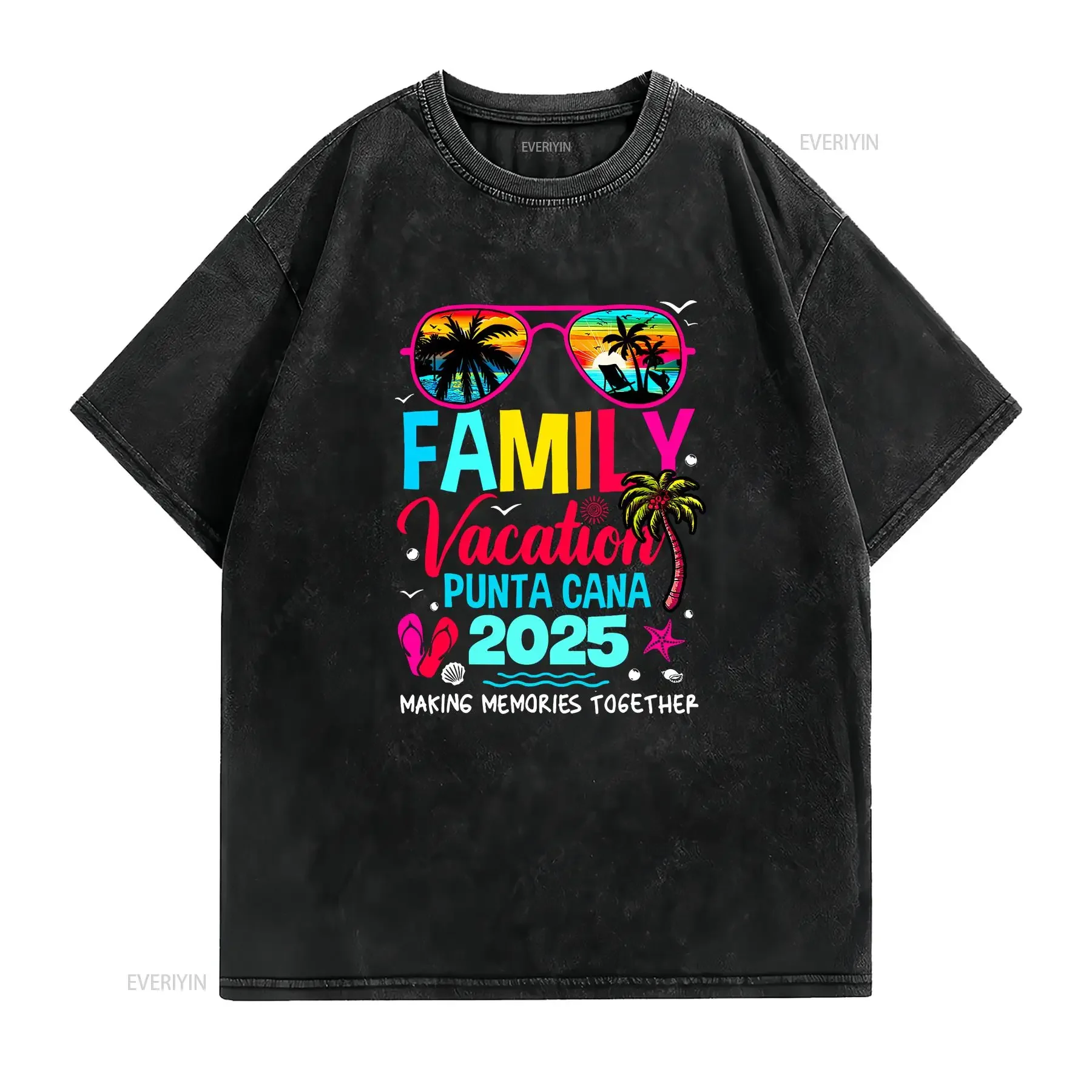 Family Vacation Punta Cana 2025 Dominican Republic T Shirt SweaT vintage Washed Slightly Stylish designer clothes graphic homme