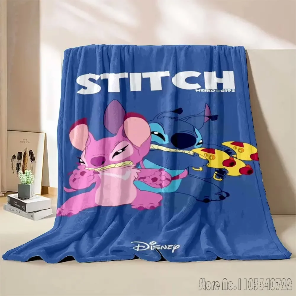 

Lilo & Stitch Blanket Star Baby Soft Fluffy Cartoon Throw Children Adult Plush Quilt Girl Kid Throw Summer Blanket for Sofa Bed