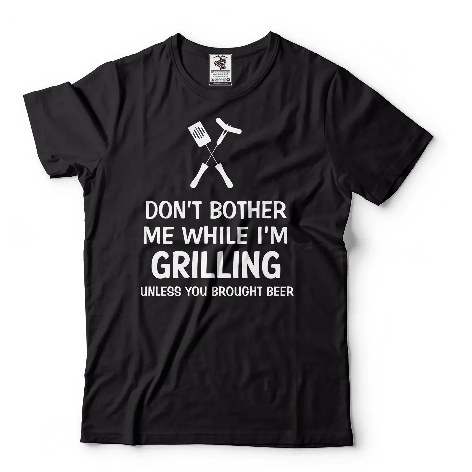 Funny Grilling T Shirt Don't Bother Me BBQ vintage Washed Soft Casual fashion streetwear Versatile Top For Everyday Wear