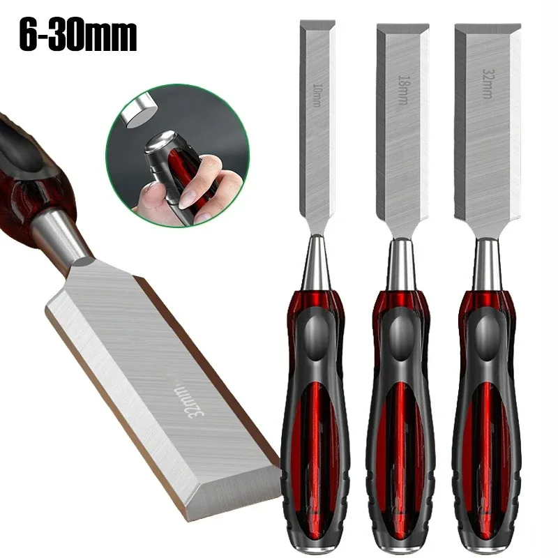 Carpenter's chisel through carving special knife, special steel flat chisel, carpenter's special tools complete set