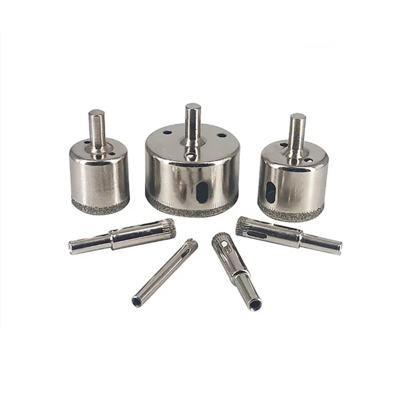 Ferramenta de broca revestida com diamante para vidro, cerâmica, mármore, serra, granito, cortador de telha, cortador de furos, ferramentas de corte, 6-70mm