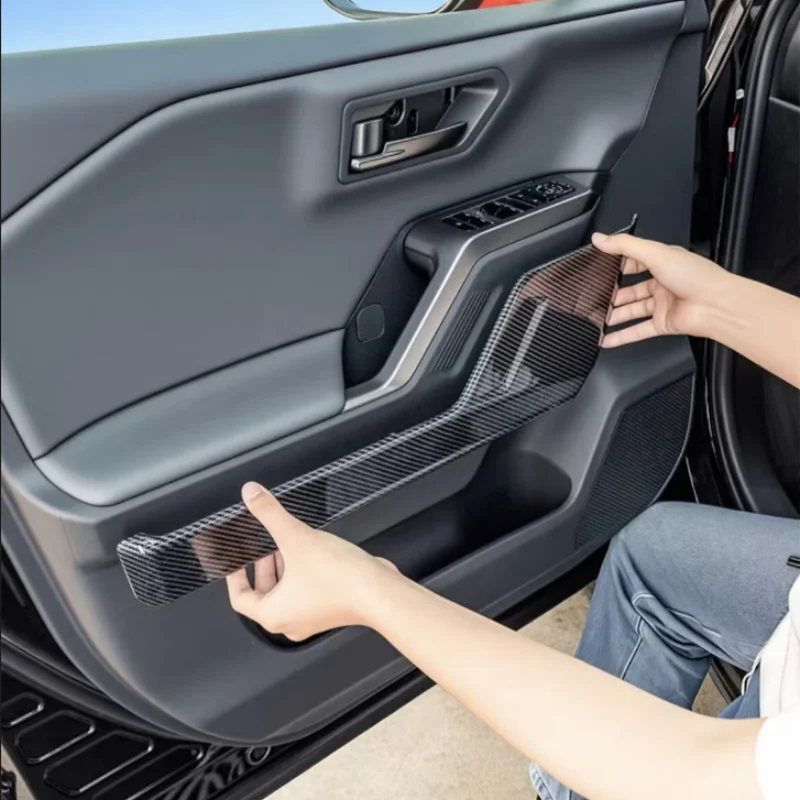For Toyota RAV4 XA60 2026-2027 door armrest decoration protection plate and four door ABS carbon fiber door modification