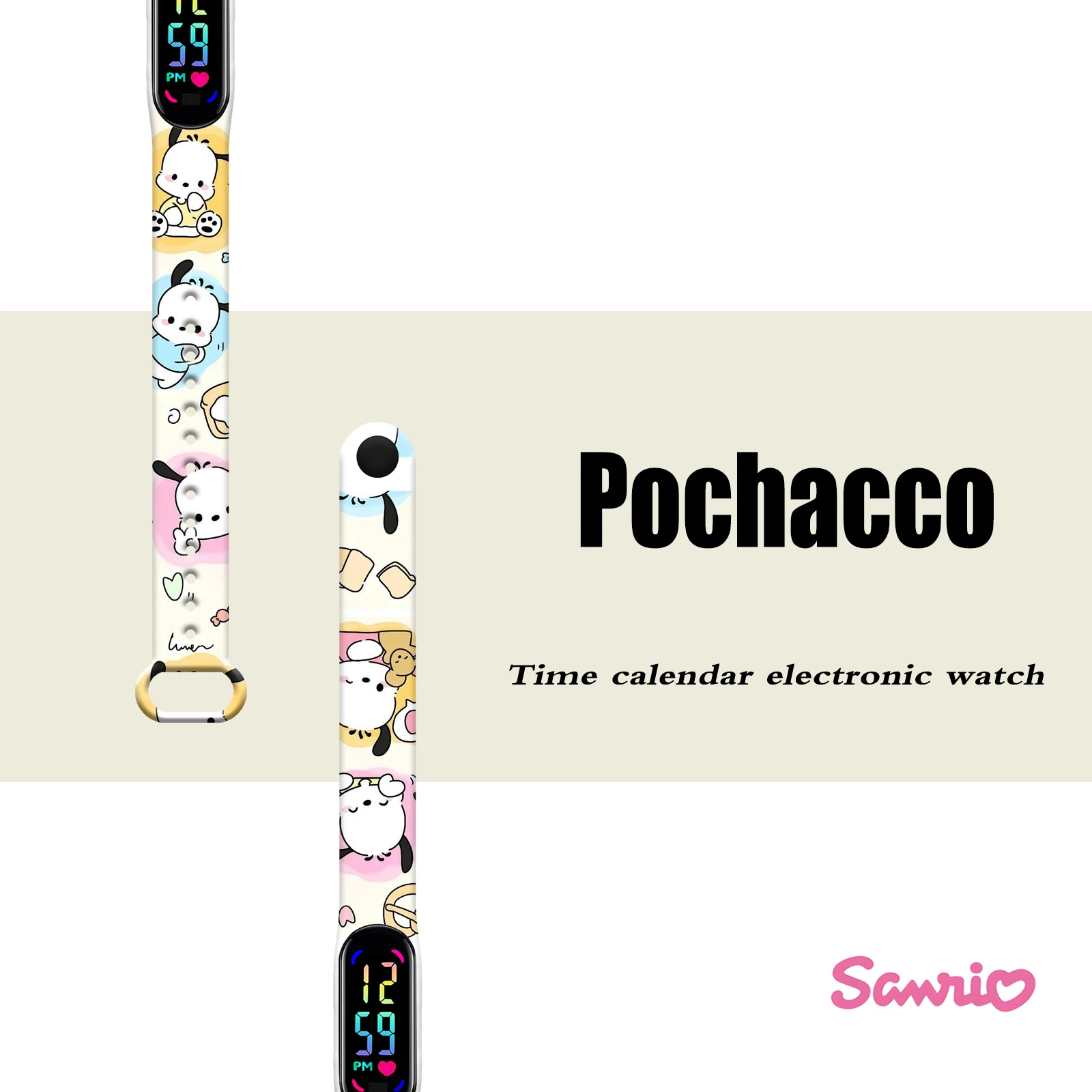 

Pochacco Series Printed Wristband for Xiaomi Mi Band 10 Wrist Strap Replaceable Bracelet for Mi Band 9/8/NFC Smart Watchband