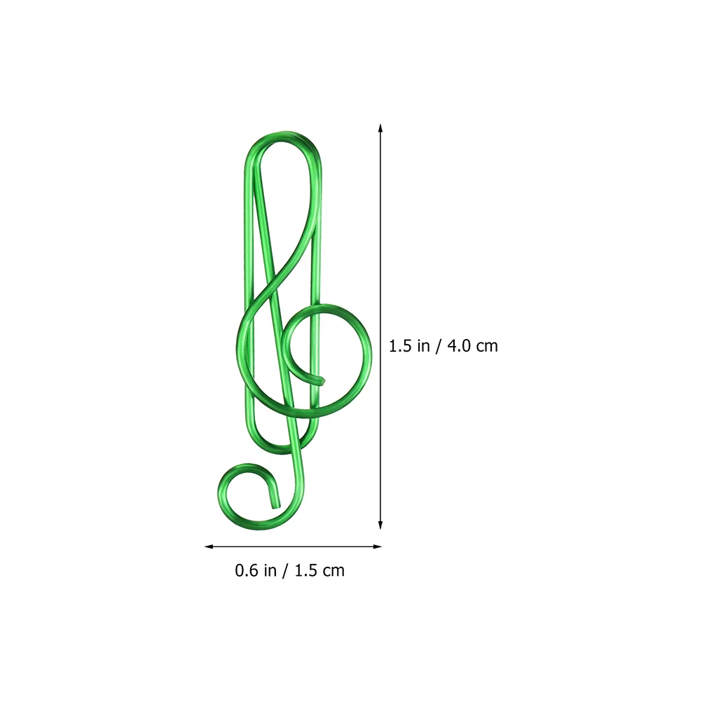 Unique Music Note Shaped Clip Paperclip Note Shaped Clip Colorful Metal Clip Use Document Paper Clip Office Supply