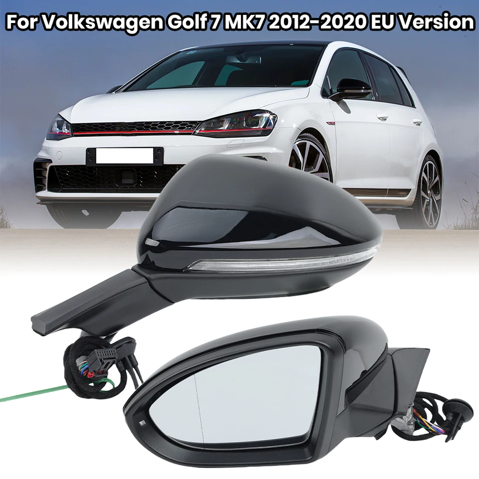 9 Pins Side Door Mirror Assembly For Volkswagen Golf 7 MK7 2012