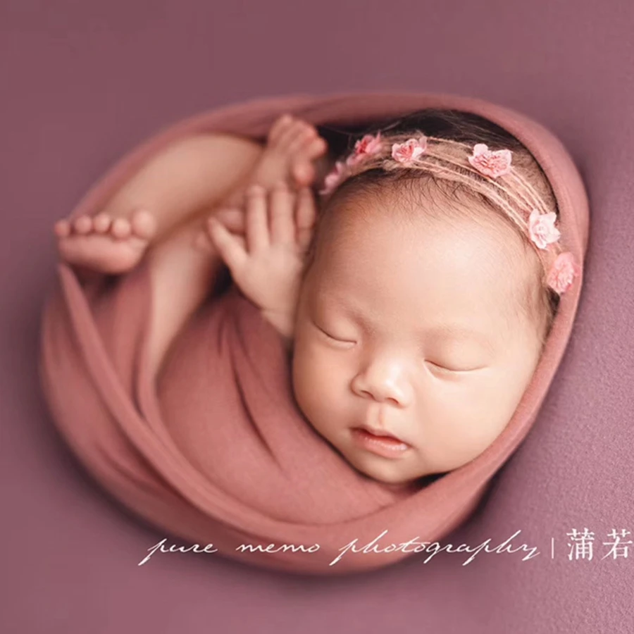 Stretch Newborn Wrap Baby Photography Props Jersey Knit Baby Swaddle Wrap Newborn Shooting Accessories Photo Session Props