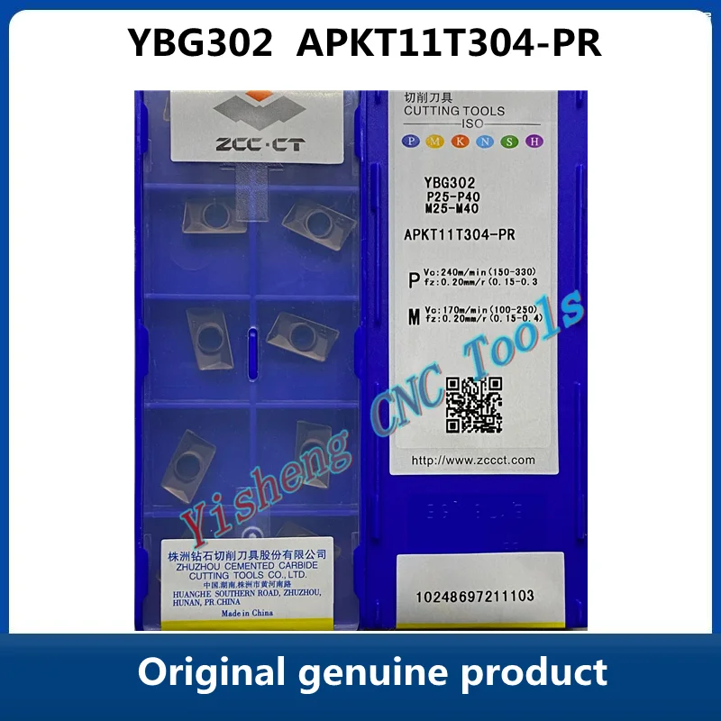 

Free Shipping Original ZCC CT YBG302 YBC302 YBM351 APKT11T304-PR YBG202 Milling Cutter Inserts CNC cutting tools