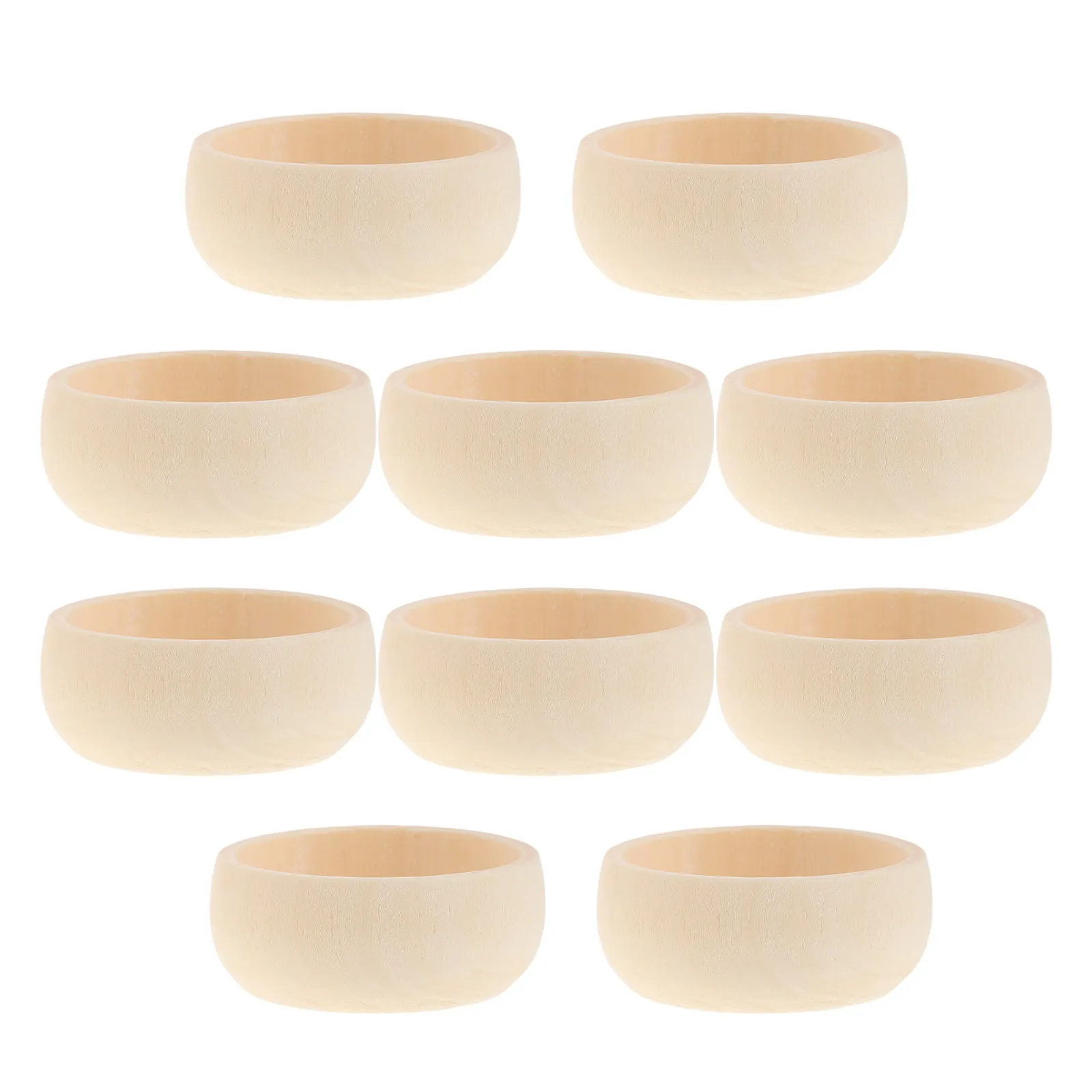 

52Mm Painting Wooden Bowl Creative DIY Unfinished Miniature Round Bowl Handmade Craft Snack Dip Bowls Decorative Mini