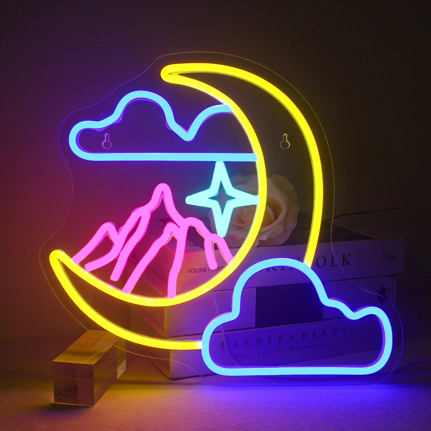 

Moon Cloud Neon Signs LED Cloud Neon Light for Wall Decor USB Powered Bedroom Neon for Birthday Party Bar Living Room Kids Gift