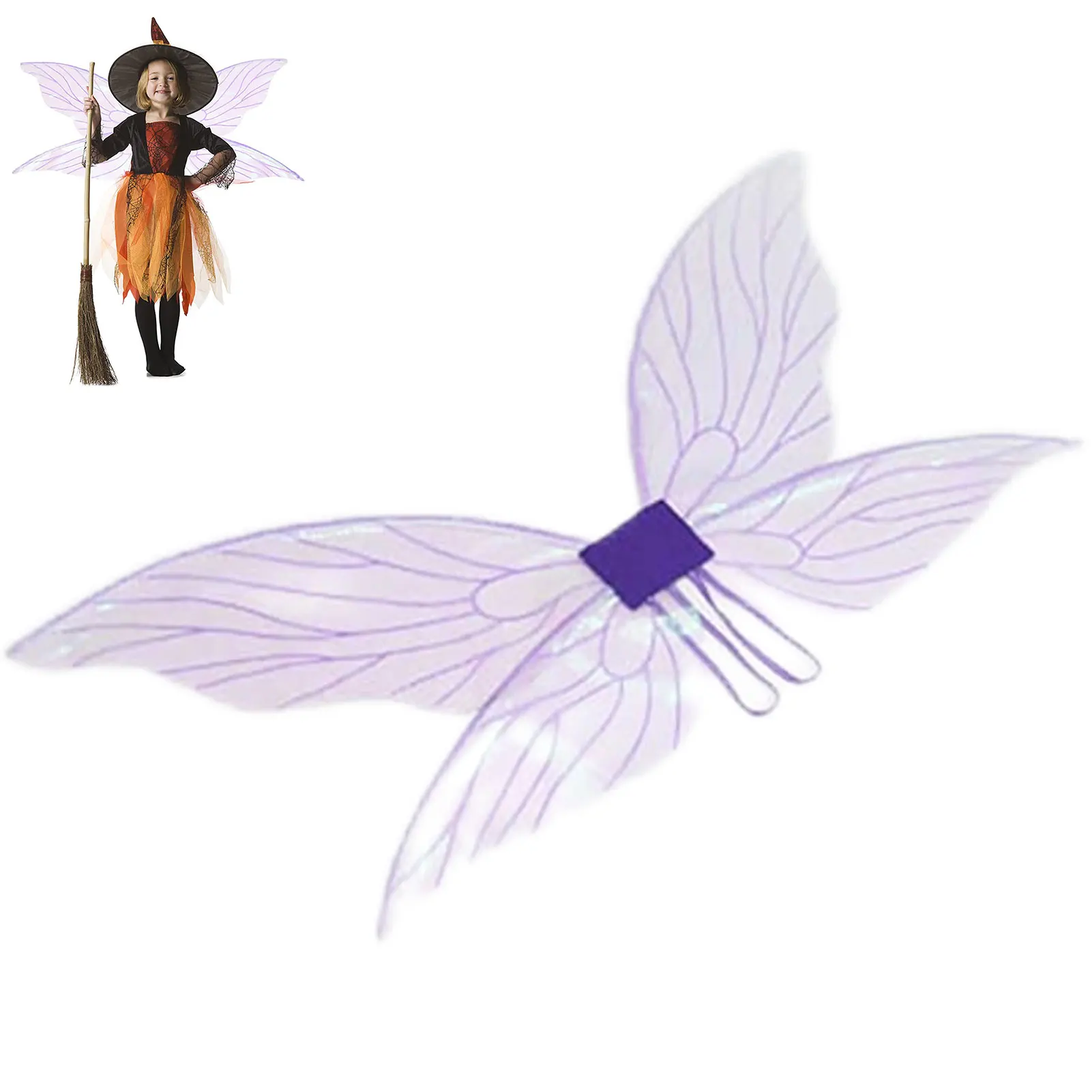 Folding Butterfly Fairy Wing Butterfly Wing Dress Up Birthday Party Costume Halloween Angel Wing For Kids Adults