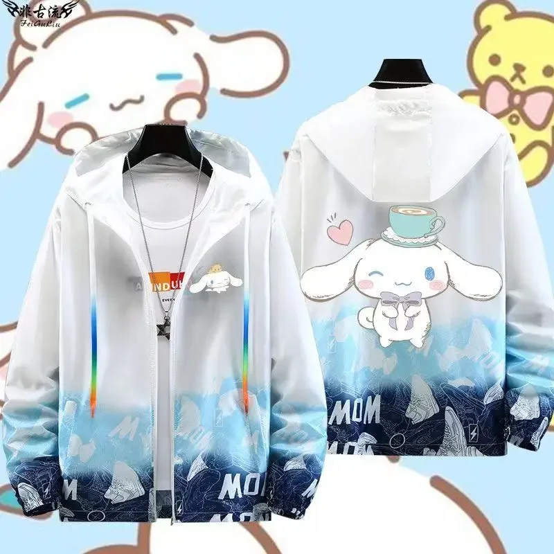 

Sanrio Cinnamoroll, милая и солнцезащитная одежда для мужчин и женщин, повседневные куртки, модные куртки и одежда, милое девчачье сердце