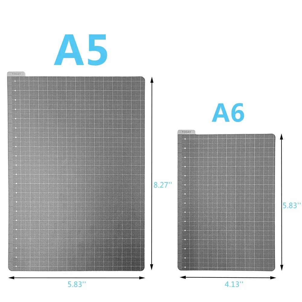 Weeks Travelers-alfombrilla de escritura A5 A6, tapetes de corte de costura de cuadrícula de PVC, tabla de regla, tablero de dibujo, suministros de