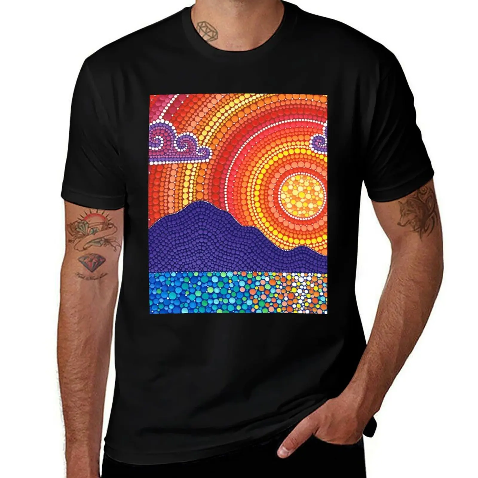 

Divine Sunset T-Shirt Soft Basic Cotton Short Sleeve Tee