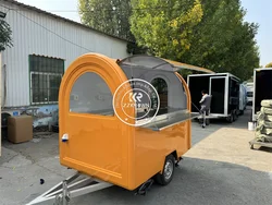 Coffee Cart Street Snack Ice Cream Kiosk Hot Dog Fast Food Truck Trailer With Fully Catering Equipments