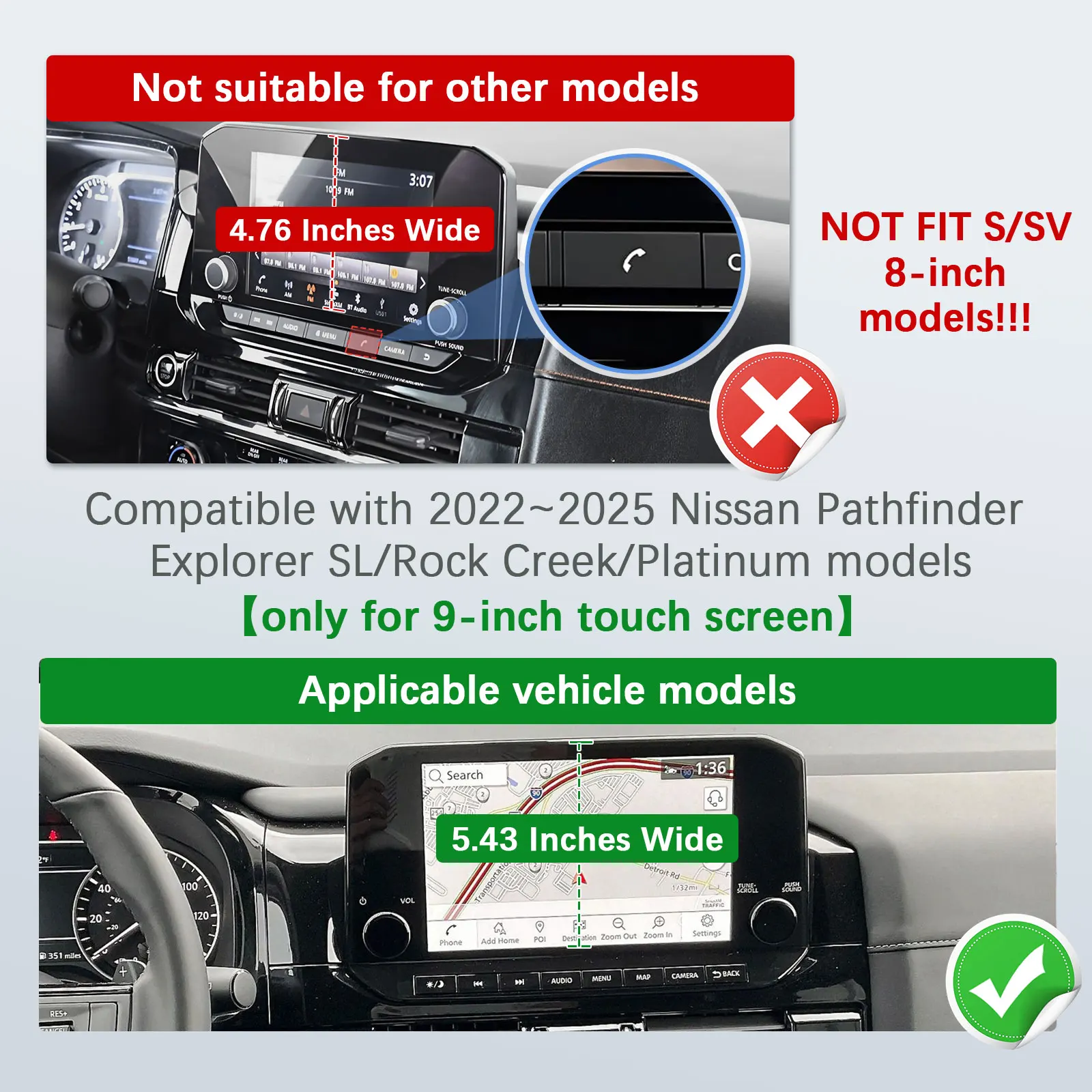 Sixthsmoy For 2022 2023 2024 2025 Nissan Pathfinder SL/Rock Creek/Platinum Center Console Dashboard Organizer Tray Accessories view 5
