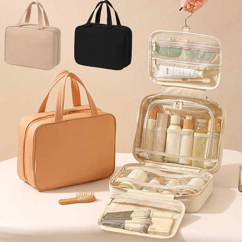 

New Hanging Cosmetic Bag for Women Portable Storage Makeup Organizer Large Capacity Travel Toiletry Storage Bags