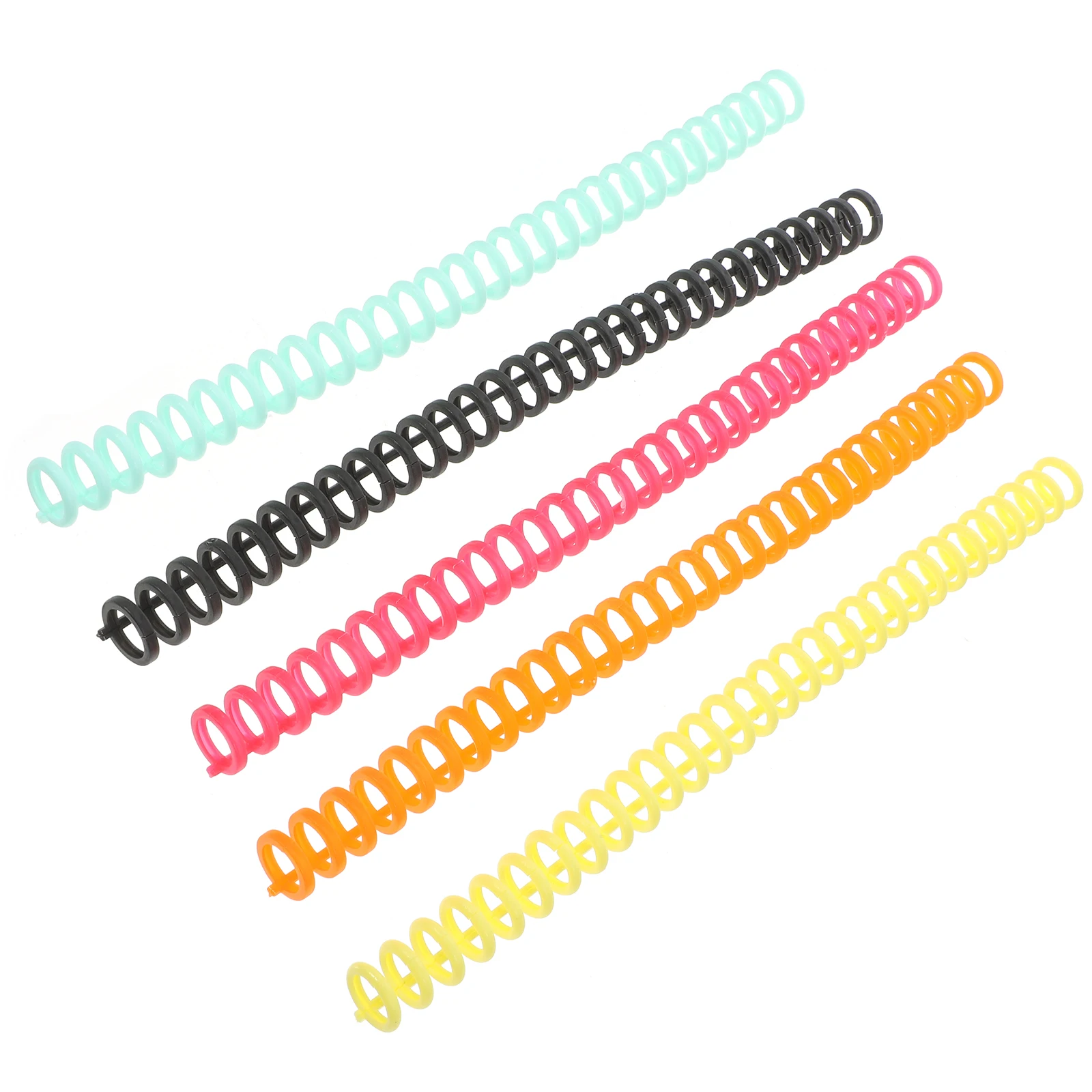 11pcs Loose Leaf Coil Binding Spines Plastic Notebook Spiral Clips Binder Segmented Customize Retro Style Flexible