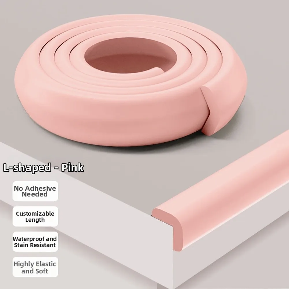 Baby-Safe Corner Protection Strip - High-Density Foam Guard for Furniture Edges Waterproof Oil-Resistant 2M Roll Format