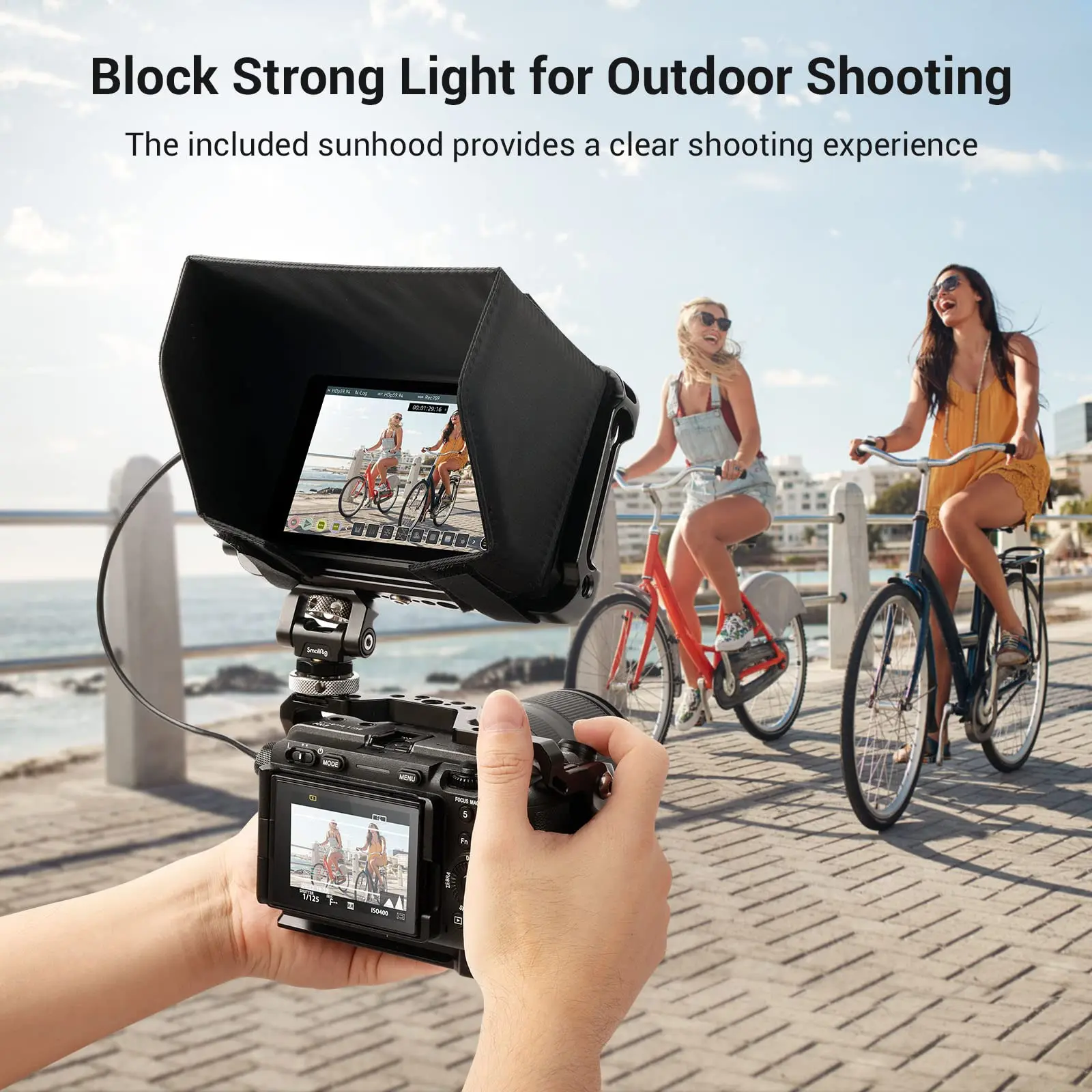 SmallRig Cage Kit for Atomos Ninja V/Ninja V+ with Cage Sunhood Screen Protector Silicone Case for Monitor and Screen Protection