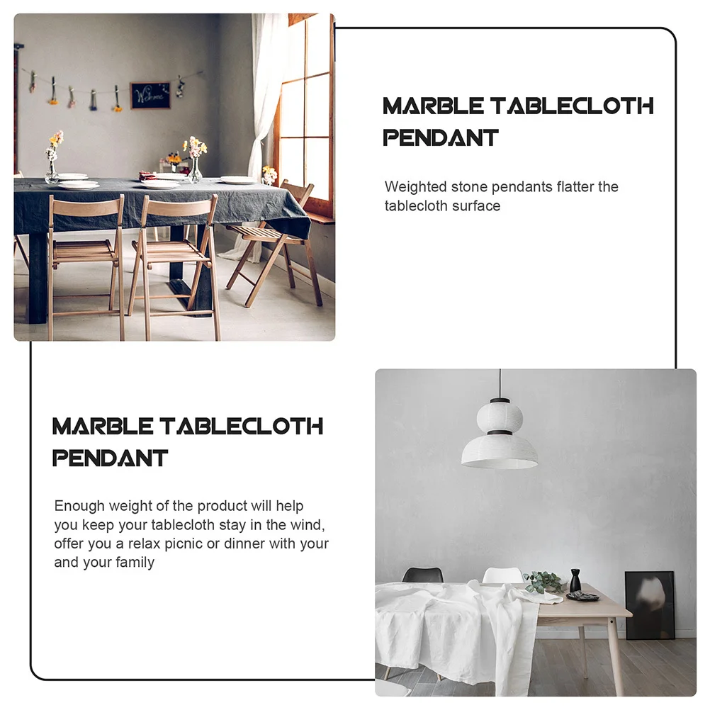 

6Pcs Tablecloth Weights Stone Iron Metal Clips Windproof Table Cover Holders Outdoor Picnic Tablecloth Clip Portable