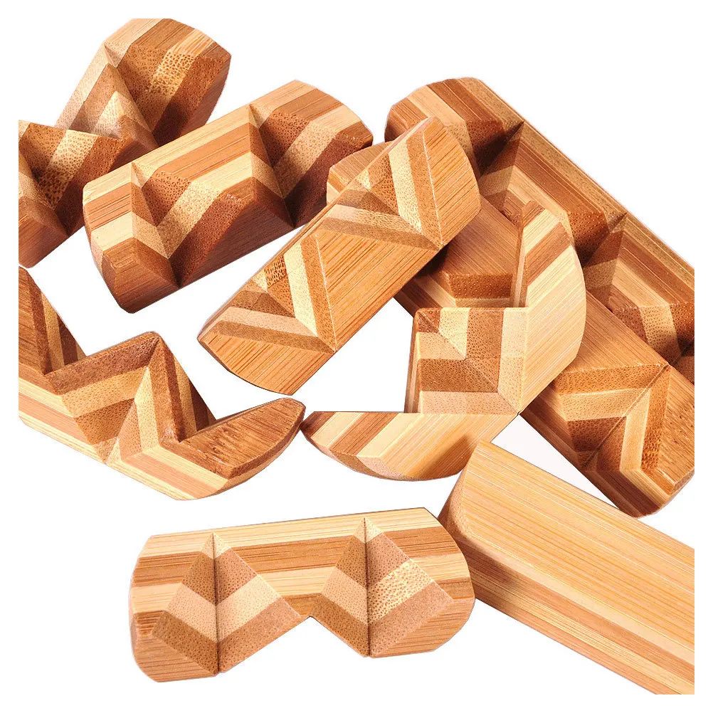 

Luban Lock Wooden Puzzle 3D Iq Brain Teaser Game For Kids Adults Hand Eye Coordination Educational Relief Stress